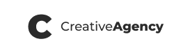 A black and white image of the creative arts logo.