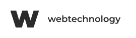 A black and white photo of the word " webtech ".